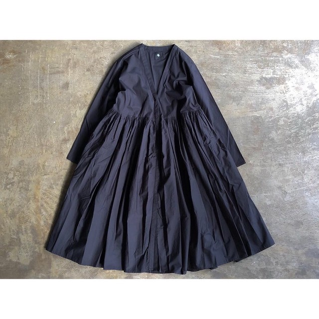 Maison De Soil メゾンドソイル Organic Poplin Gathered Wrap Dress Authentic Life Store