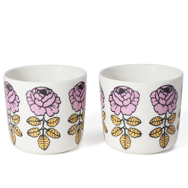 ヴィヒキルース Vihkiruusu コーヒーカップセット 取っ手なし Marimekko マリメッコ 101 Design Store