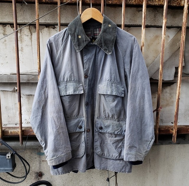 インターネットサイト 売約80s Barbour Bedale c38 Navy _Mint www