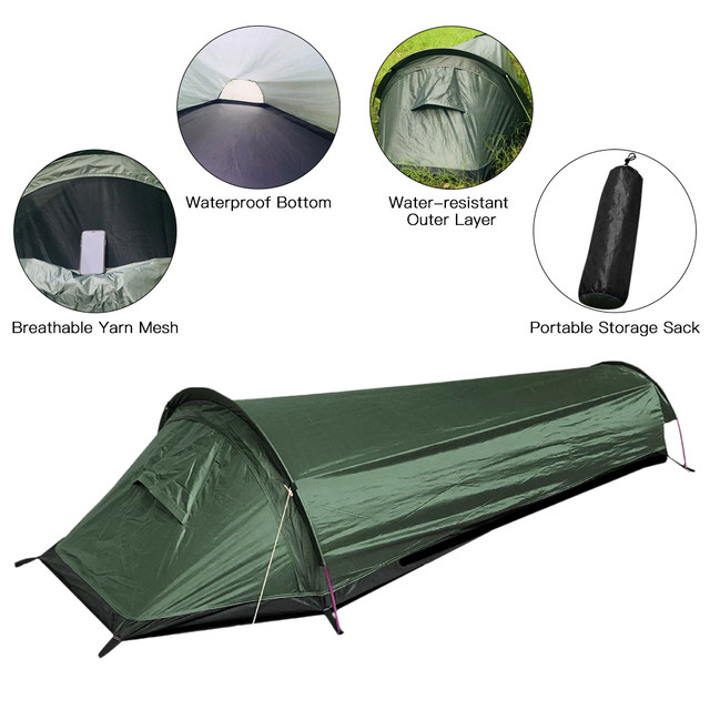キャンプテント旅行バックパッキングテント屋外キャンプ寝袋テント軽量一人のテント アウトドアー 一人用テント プレイワン Base店