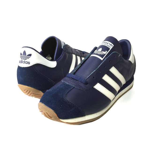 90 S Adidas カントリー 紺 白 Deadstock Hab