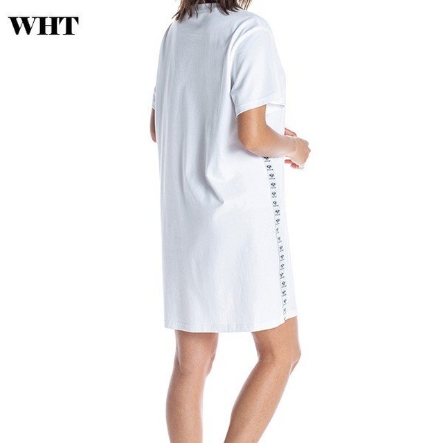 Rdr24 ロキシー ワンピース 半袖 レディース 旅行 タウンユース ビーチ リゾート プレゼント シンプル 黒 白 ブラック ホワイト M L コットン Roxy Beachdays Okinawa