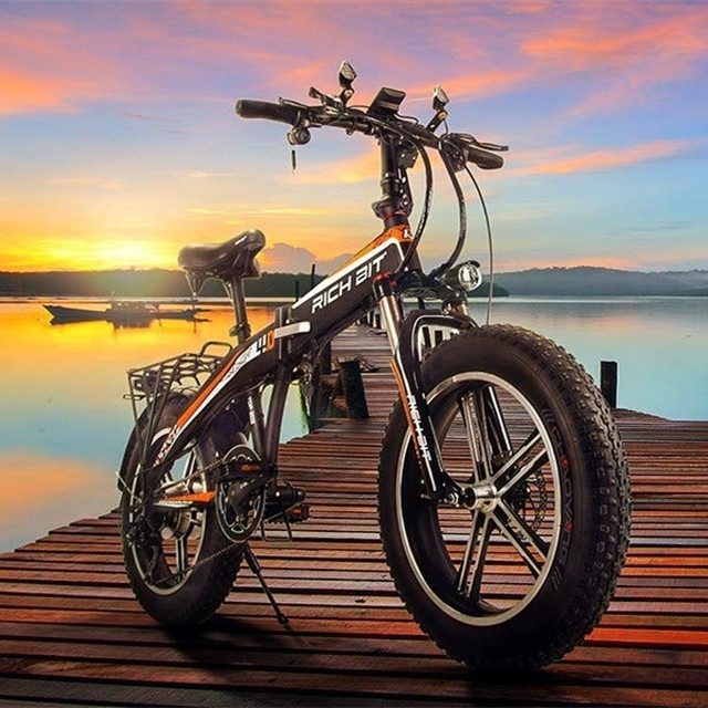 次世代ハイブリッドsmart Ev Rich Bit Top016 電動ハイブリッドサンドバイク インチファットバイク スノーバイク スマホ充電機能付き Orange色 Komoacalie