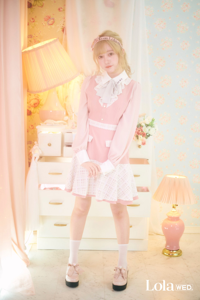 ベロアワンピース ボルドー Lola Wed