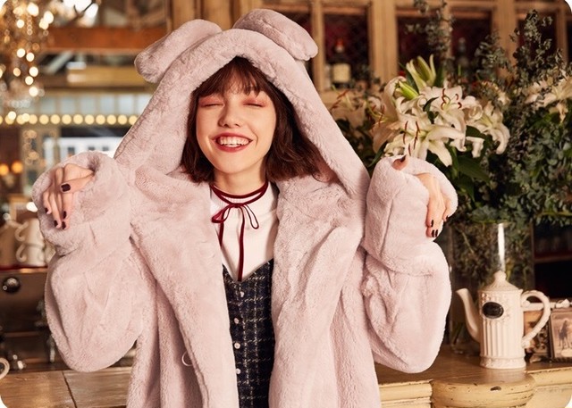 Coat01 うさみみ ファー コート 韓国 原宿 取寄商品 Milky Honey ミルキーハニー