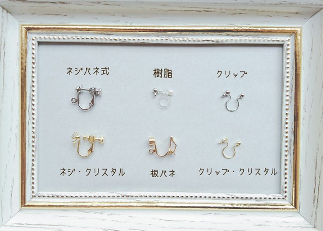 イヤリング種類変更ページ 樹脂タイプ Accessory Flower Louis ﾙｲ