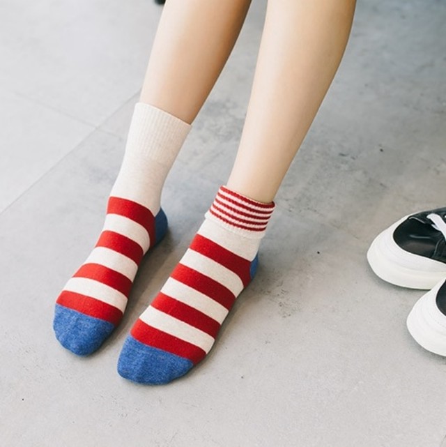 靴下 レディース ソックス カジュアル ショート クルー お洒落 秋 冬 ５足セット 送料無料 ｒｒ2 ａｇａｒｉ