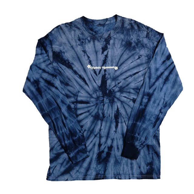 【Crudely Hommes】Tie-dye Hippie Logo Long Sleeve