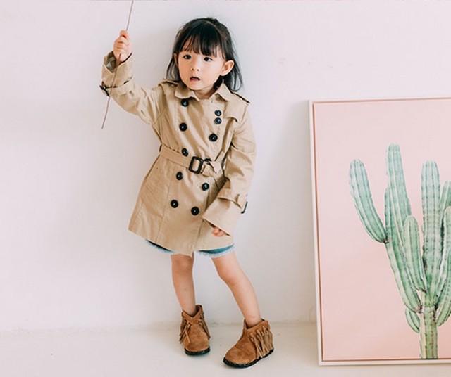 キッズ服 スプリングコート 子供 キッズ トレンチコート上着 トレンチコート 子供服 ロング丈 長袖 アウター カジュアルコート Selectshop Cocon