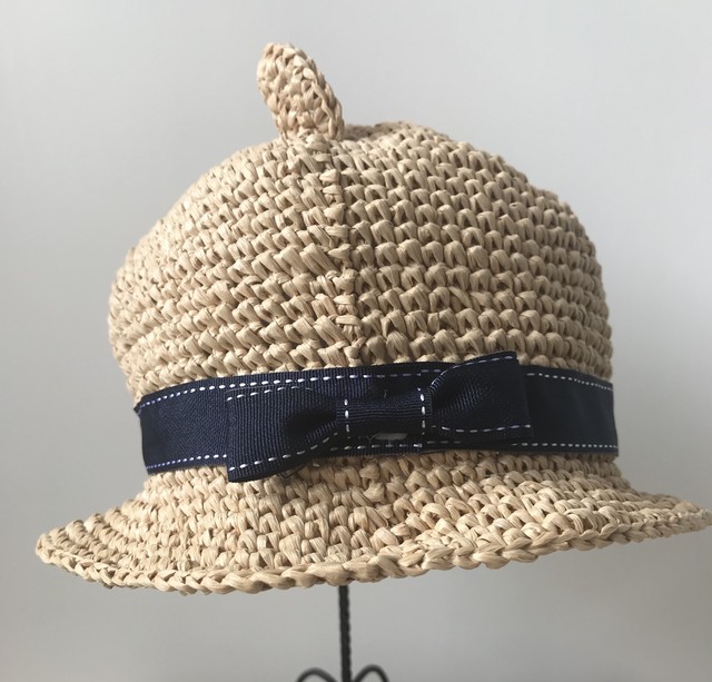 2way耳つき麦わら帽子 子供 帽子 男の子 女の子 Ange Mignon 男の子 女の子の子供用帽子専門店 Ange Mignon