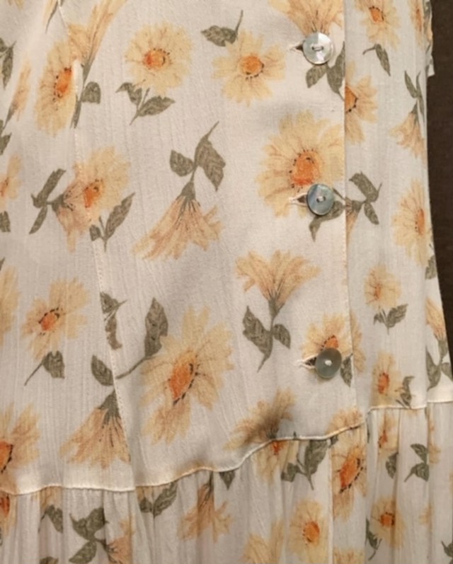 80s 花柄 レーヨンワンピース レディース Snak