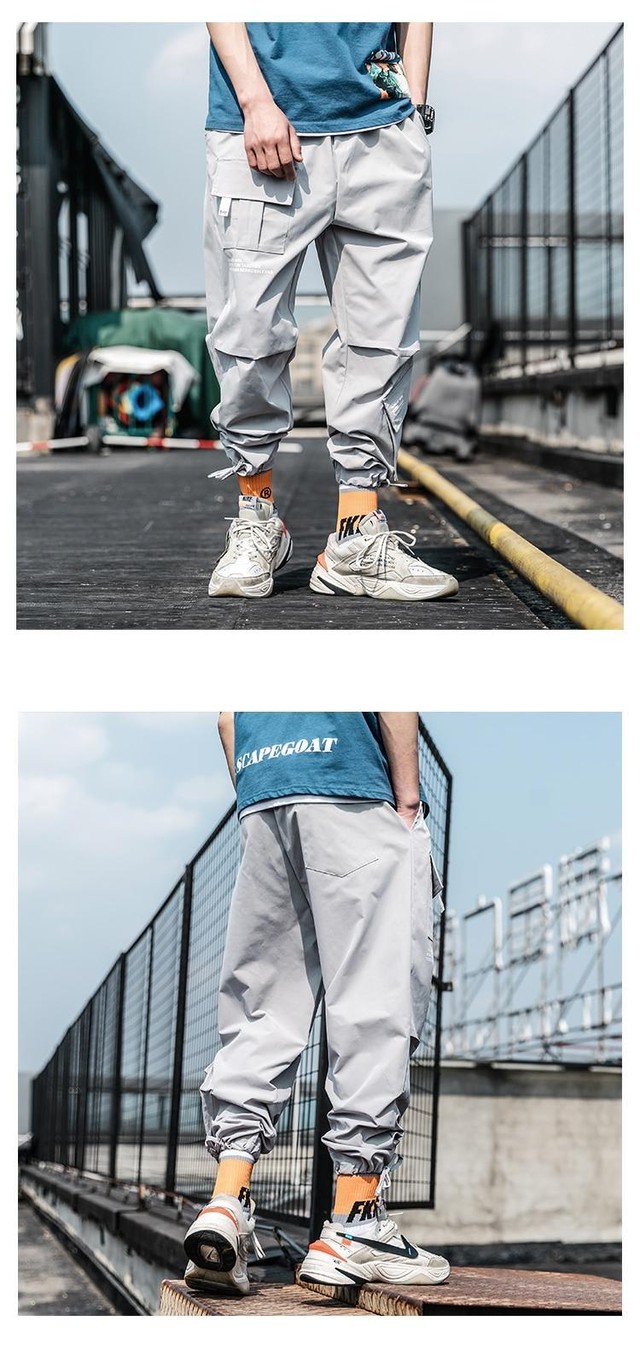 Lappsterメンズストリートキャロッグパンツ夏のジョガーパンツ男性黒ヒップホップハーレムパンツスタイルズボンポリエステル ブラック サマー 夏物 Lappster公式ストア Efect