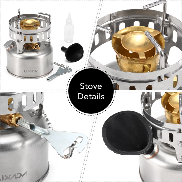 Lixada ガソリンストーブ ガソリン 灯油 軽量 キャンプ 登山 Oppsgear オプスギア アウトドア フィッシング