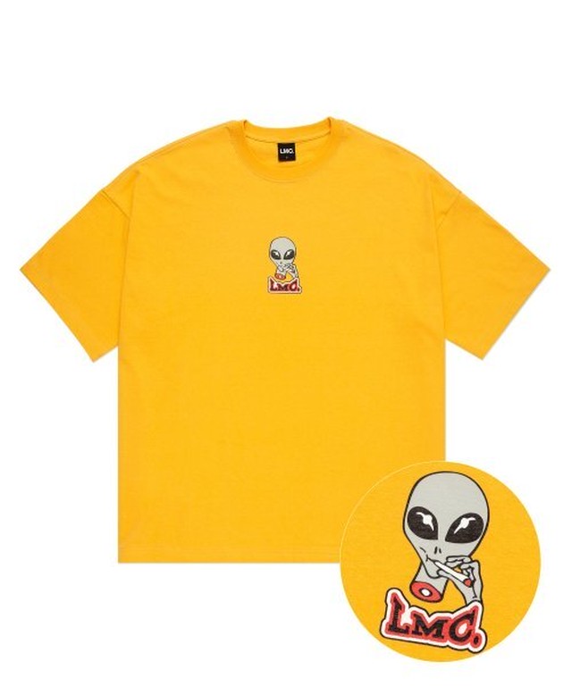 Lmc Smoking Alien Oversized Tee Yellow 正規品 韓国ブランド 韓国代行 韓国通販 韓国ファッション Tシャツ Bonz 韓国ブランド 代行