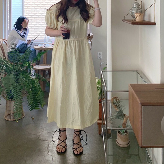 夏推しワンピース ギャザーガーリーワンピ 韓国 オルチャン オルチャン 韓国レディースファッション通販 Cococute