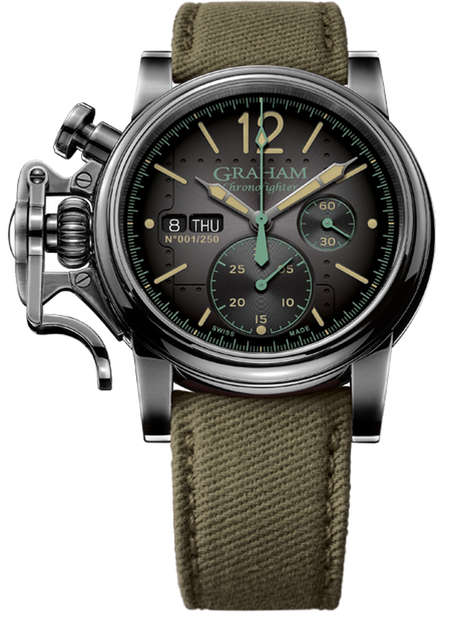 【GRAHAM グラハム】Chronofighter Vintage Aircraft Ltd クロノファイターヴィンテージ エアクラフト(カーキ)世界限定250本/国内正規品 腕時計