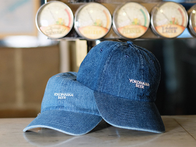 YOKOHAMA BEER ロゴ刺繍 デニムCAP