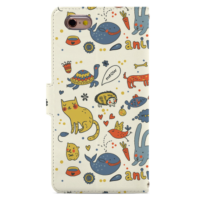 Smallfactory Iphone Se Iphone 5 5s 5c ケース 手帳型 カバー スタンド機能 カードホルダー 生き物 動物 裏地白 Small Factory