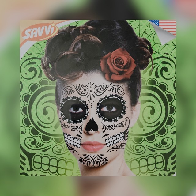 Day Of The Dead メキシカン スカル フェイス タトゥー 薔薇 骸骨 特殊メイク The Haunted Village Halloween Horror ハロウィン ホラー やみかわいい