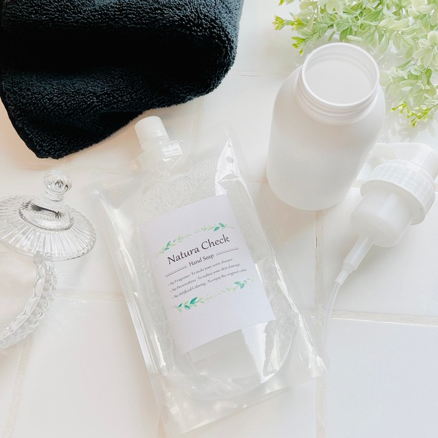 無添加泡ハンドソープ 詰替用415ml 1 8倍サイズ 95 98 除菌 ナチュラチェック 除菌 手荒れ対策に Natura Check アルコールハンド 手指用 と同等の除菌力 日本製 手荒れ した人にも最適な 天然 素材 国産 Natura Check ナチュラチェック