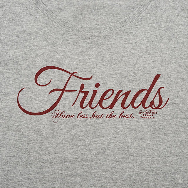 インディーズデザインtシャツ Friends ユニセックスフォントtシャツ