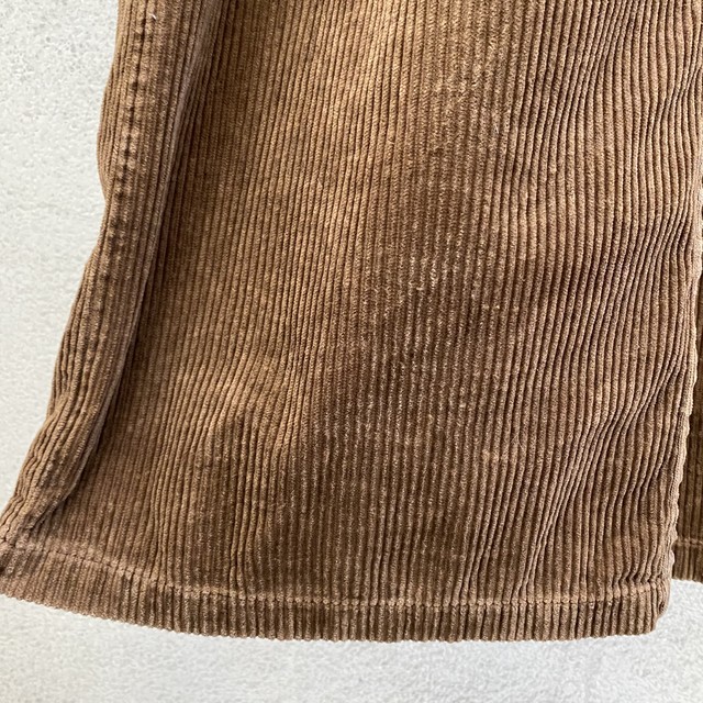 寒い時期に 長袖 太畝コーデュロイワンピース 茶 高円寺古着 Slat Albatross Vintage