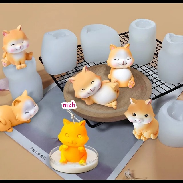 猫 シリコン型 6種セット Fusigizakka