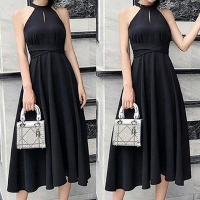 ワンピース アメリカンスリーブ風 フレア シンプル バックリボン 大人 お出かけ Fe 0341 Shopmall To You