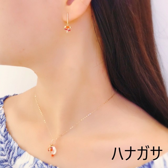 Coralia Colors ピアス 直結 赤珊瑚 白珊瑚 ピンク珊瑚 クリスタル K10 ジュエリーブランド Coralia コーラリア 公式オンラインショップ