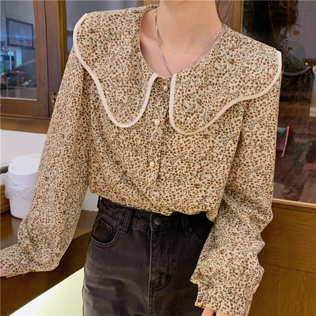 〈カフェシリーズ〉春のフレンチレトロシャツ【spring French retro shirt】