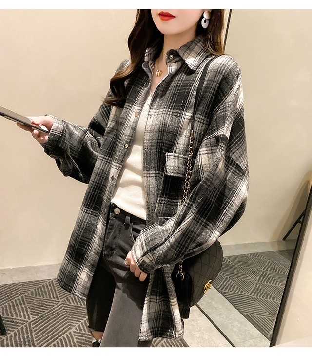 超人気 トップス レディース 長袖 シャツ チェック柄 通勤 オフィス ファッション 3色ins 1179 Ins Fashion ファッション専門店 可愛い 安心 素敵な商品を多数ご用意