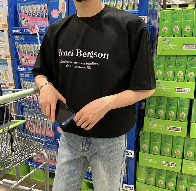 レタープリントtシャツ 韓国メンズファッション Onemplus