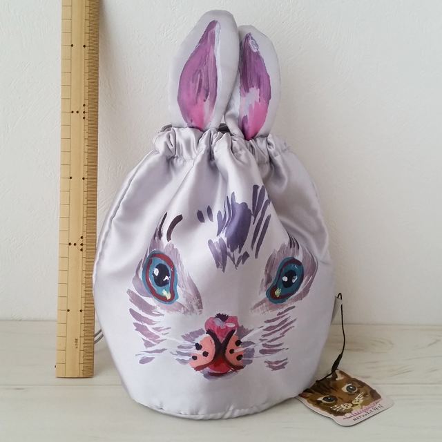 ナタリーレテ うさぎ巾着バッグ 白うさぎ 京都のかわいい雑貨屋さん ミハスピトゥー Mijaspittoo