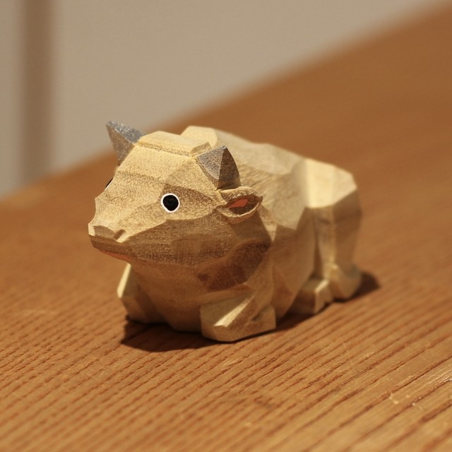 少量限定再入荷 松本明慶工房 干支置物 丑 小 松本工房 仏壇 仏具 位牌 金田商店