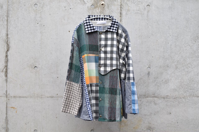 レイヤーチェックシャツジャケット Wed