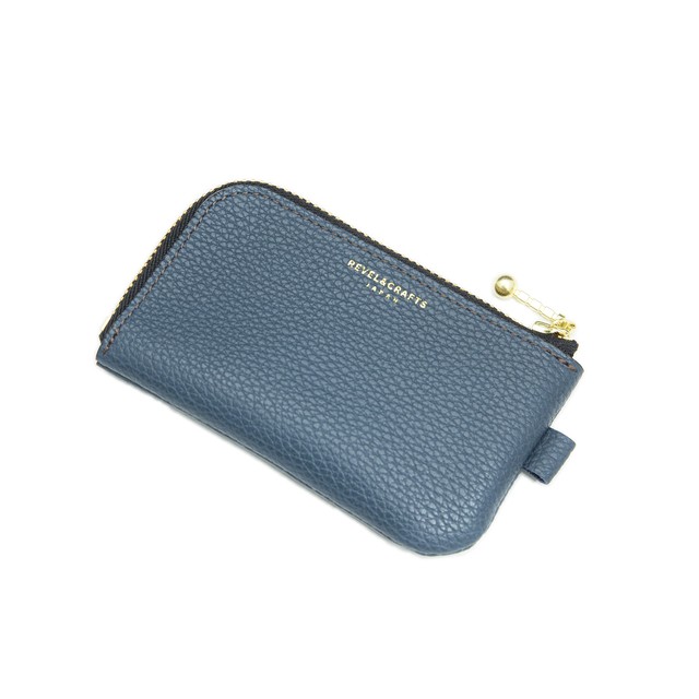 カードサイズのLファスナーミニ財布-L ZIP PURSE KIDS BLUE