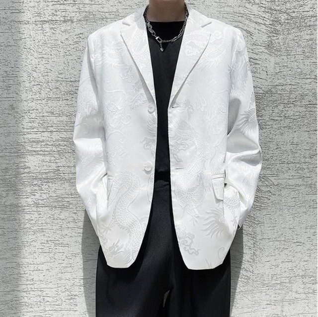 カジュアルジャケット 白 ホワイト スタイリッシュ モダン スマート カジュアル アウター メンズ オルチャン 韓国ファッション 1606 Amouretvie モレヴィ