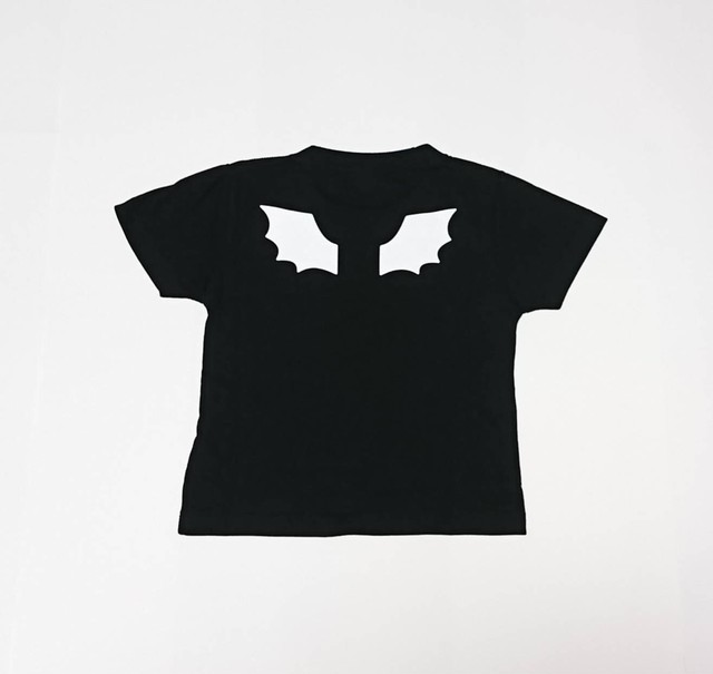 デモモオリジナルtシャツ キッズノーマル 黒tシャツ 悪魔の羽根 Tenten Company