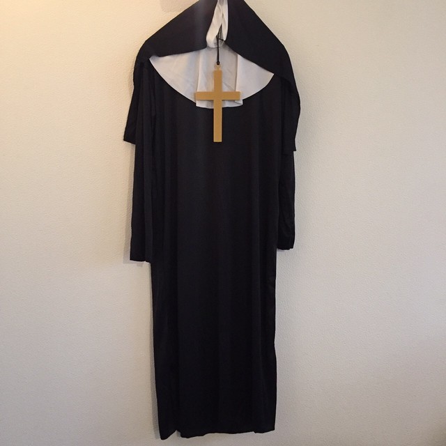 レディース ハロウィン コスプレ 衣装 仮装 シスター 教会 修道士 ロングワンピース 数量限定 早い者勝ちです Inbase306