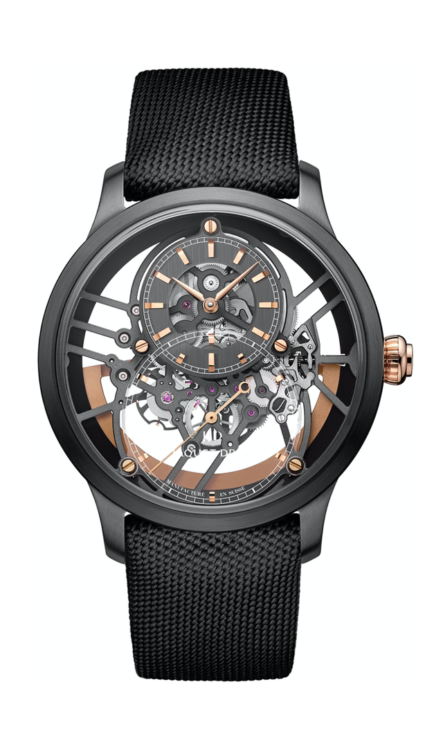 【JAQUET DROZ ジャケ・ドロー】GRANDE SECONDE SKELET-ONE CERAMIC グラン・セコンド スケルトン(ブラックセラミック)/国内正規品 腕時計
