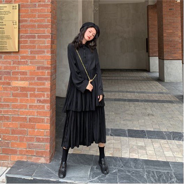 ロングワンピース 長袖 長袖ロングワンピース ワンピース 黒 黒ワンピース 黒 ワンピース 長袖 ワンピース ロング 黒 黒のワンピース 黒のロングワンピース 黒のロングワンピース レディース ワンピース ロングワンピース 秋冬 ワンピース 秋冬 レディース 秋冬物