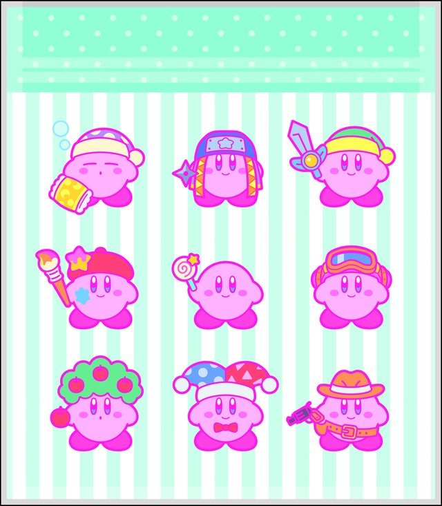 星のカービィ KIRBY MUTEKI! SUTEKI! CLOSET ジッパーバッグ (4)ストライプ / エンスカイ