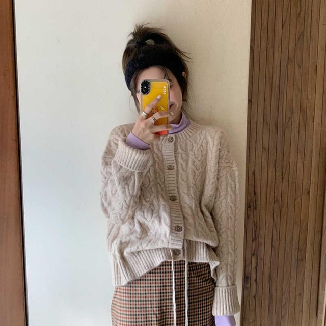 〈カフェシリーズ〉スタイルアップニットカーディガン【style up knit cardigan】