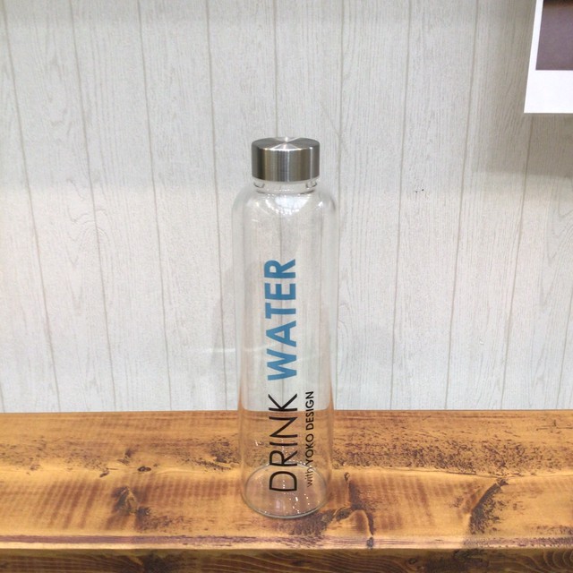 YOKO DESIGN glass bottle 25oz(750ml)クリア/ブルー