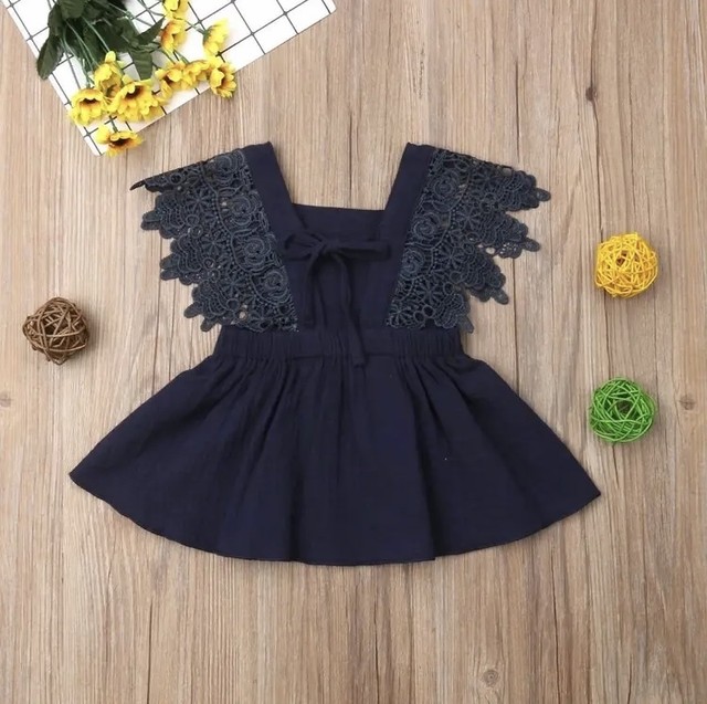 エプロンワンピース 子供服 ベビー服 送料無料 70 110 コットン
