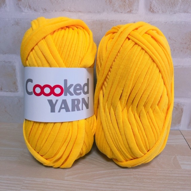 Tシャツヤーン イエロー 黄色 1玉30ｍ Coooked Yarn Coooked T Shirt Yarn クックトゥtシャツヤーン Tシャツヤーン専門店