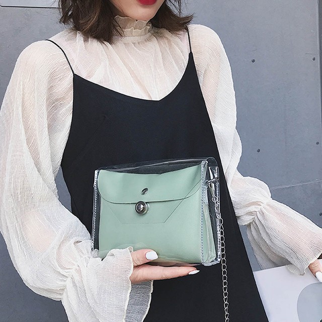 クリアバッグ ショルダーバッグ レディース 小さめバッグ 2way クラッチバッグ 夏 即納 素敵な女性のあなたをさらに魅力的で綺麗に B N Theshop レディースファッションを中心にお手頃価格で提供