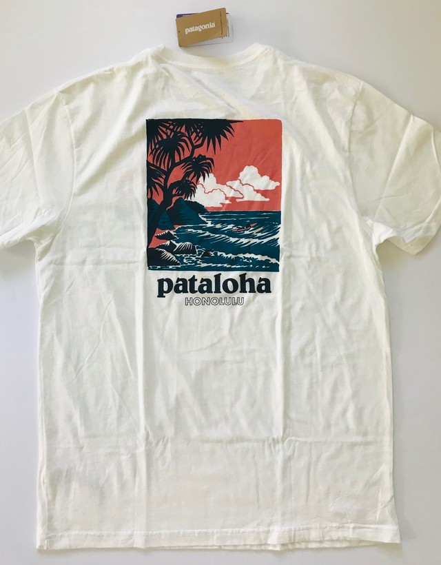 セール Patagonia パタゴニア パタロハ Tシャツ シャツ 半袖 ハワイ ホノルル サーフィン ハワイ限定 Pataloha 人気 残りわずか ホワイト Hi808shop
