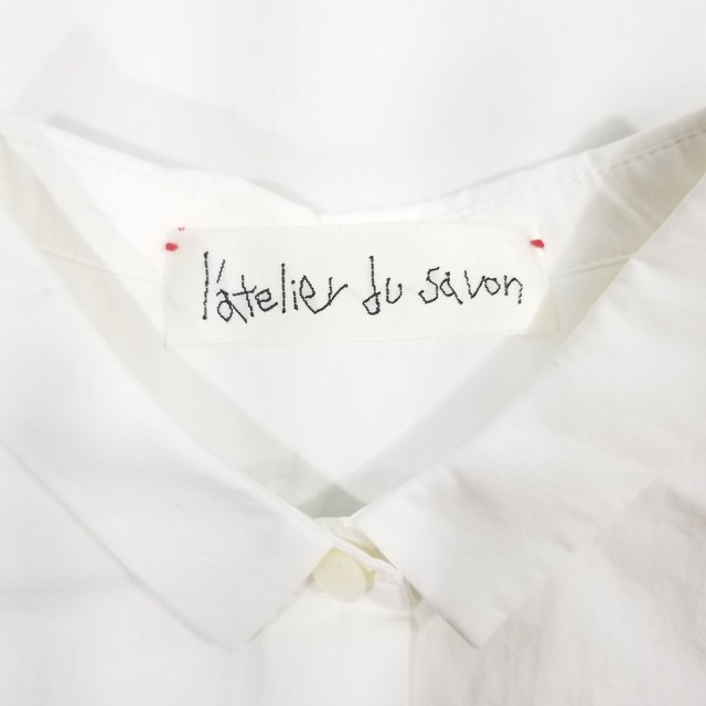 L Atelier Du Savon くるくるリボン 刺繍 半袖シャツ アトリエ ドゥ サボン 都町の古着屋 Charkha Bazaar チャルカバザール