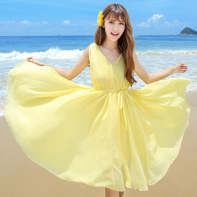 リゾートワンピ ビーチワンピース 夏 リゾートワンピ 海 シフォン ボヘミア風 ワンピース リゾートワンピース 大人可愛い ミディアム丈ワンピース 膝丈l1958 Bianka